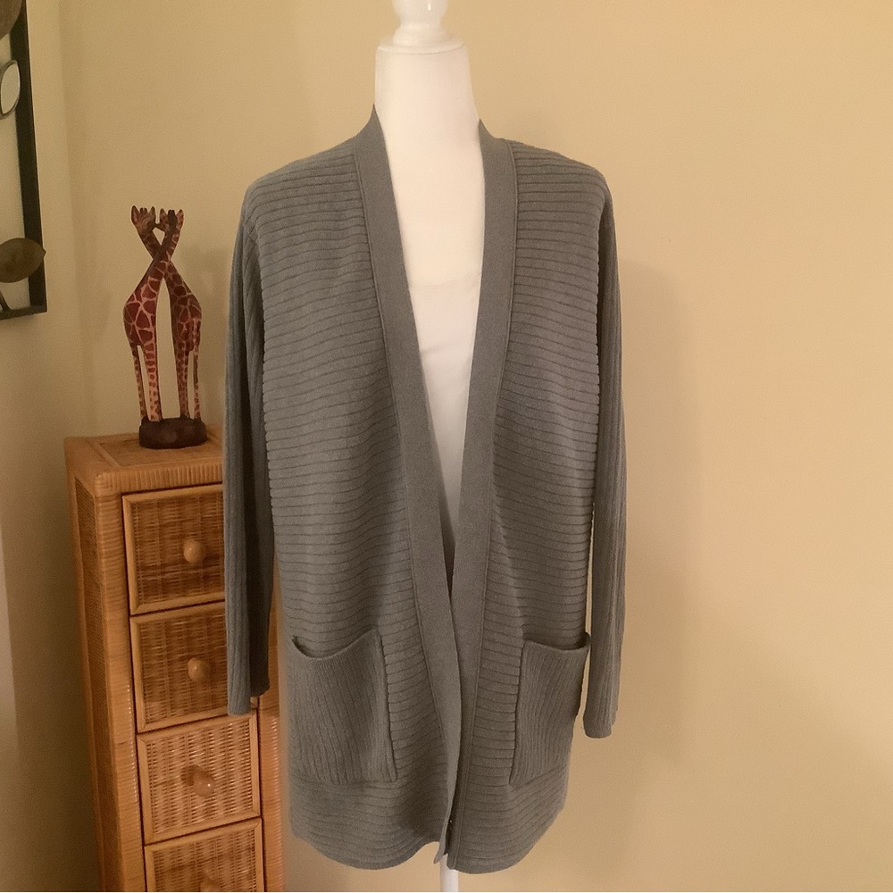 J.Jill textured, tunic length cardigan